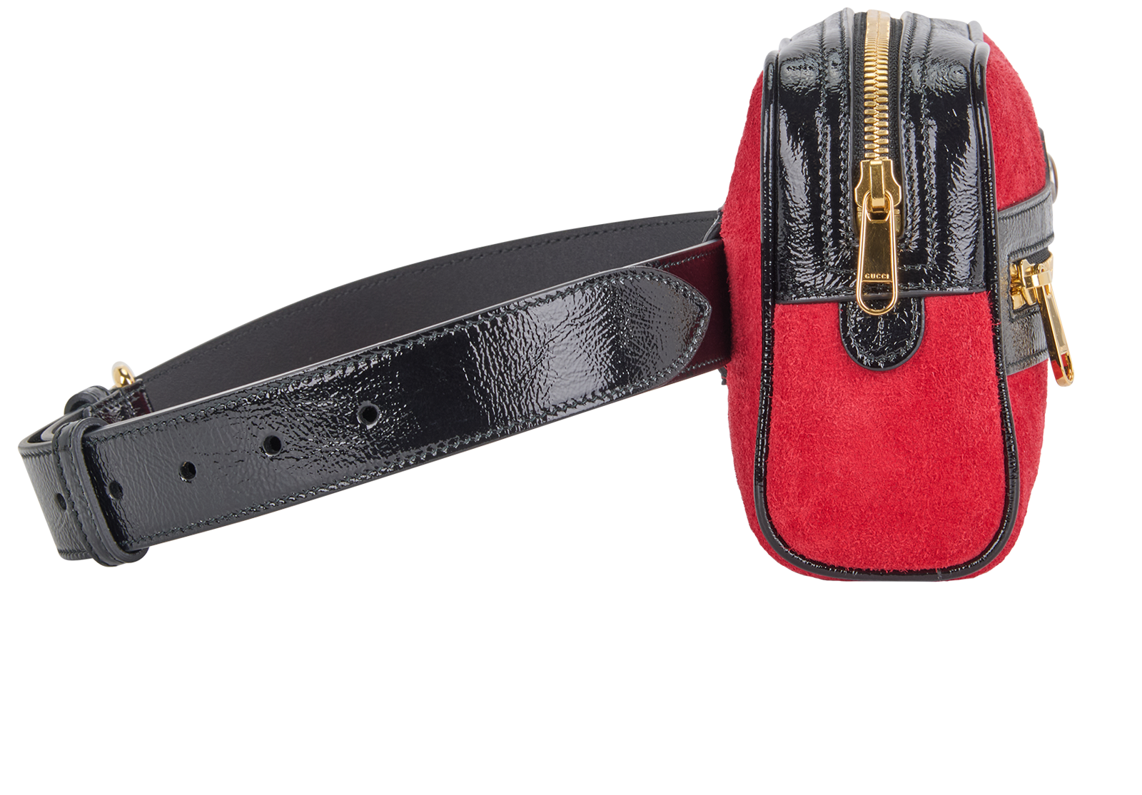 Small Ophidia Belt Bag, &pound;450, Handbags, Red, Leather/Suede, Side view